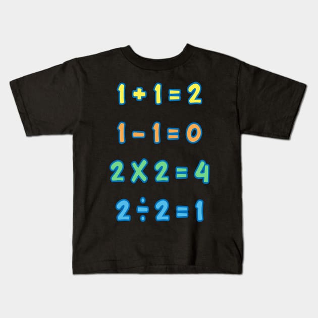 First Lesson With Mathematical Operations Kids T-Shirt by K0tK0tu